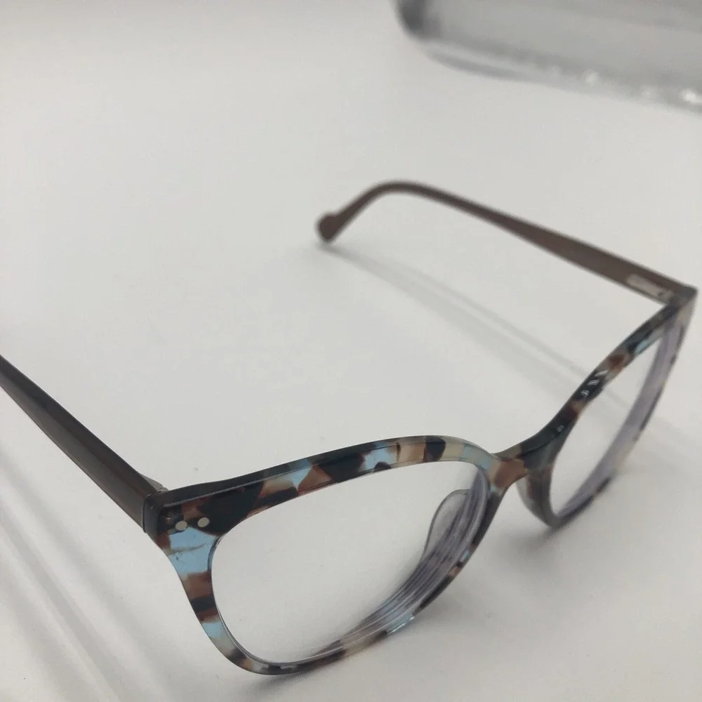 Womens Eyeglasses Frames Zenni 4427339 Optical Blue Brown‎ Tortoise Shell Preown